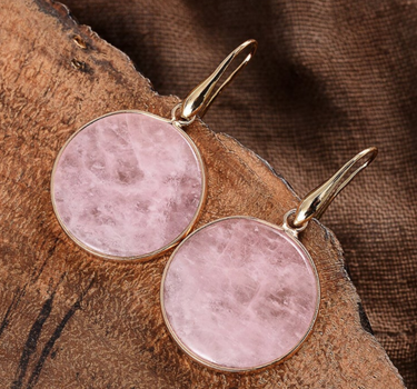 Inner Peace Rose Quartz Earrings-Your Soul Place